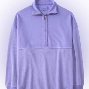 American Eagle (AE) Everyday Luxe Quarter-Zip Sweatshirt Womens Medium